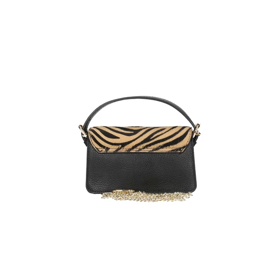 Valódi bőr női táska Barna Zebra TR305