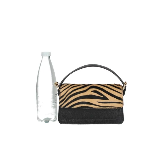 Valódi bőr női táska Barna Zebra TR305