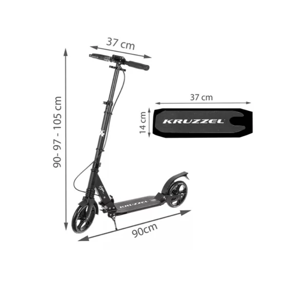 Összecsukható Roller Kruzzel Hyperion B  23550 Fekete