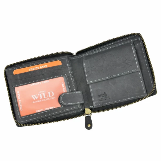 Wild Bőr Pénztárca RFID védelemmel