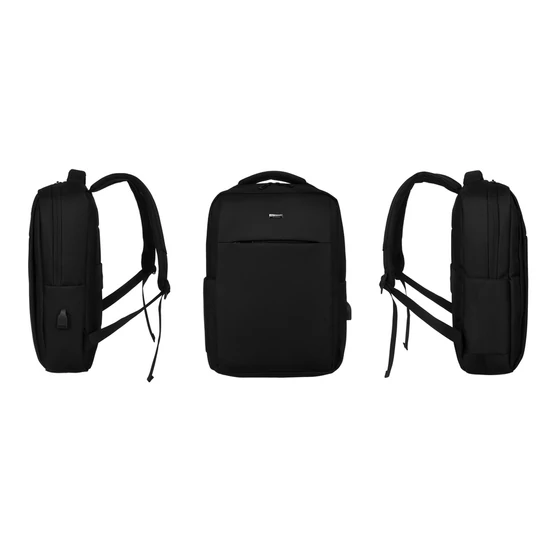 Peterson laptoptartós Hátizsák USB töltővel