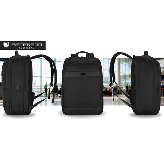 Bőrönd méretű  utazóhátizsák 55x40x20 WizzAir elsőbbségi méret USB töltővel
