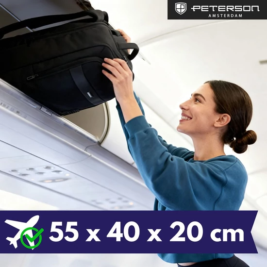 Bőrönd méretű  utazóhátizsák 55x40x20 WizzAir elsőbbségi méret USB töltővel