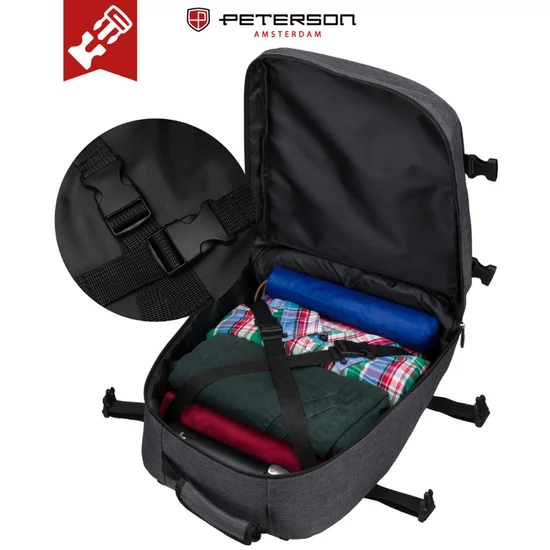 Peterson Vízálló utazó hátizsák laptoptartóval WizzAir méretű 40x30x20cm