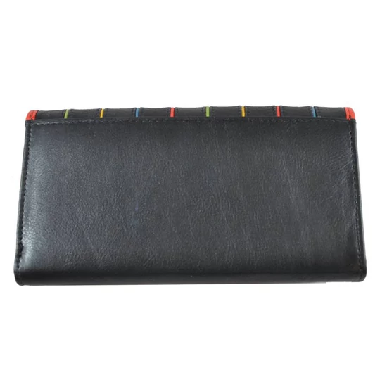 Mintás bőr női pénztárca fekete színben 1800106 Black
