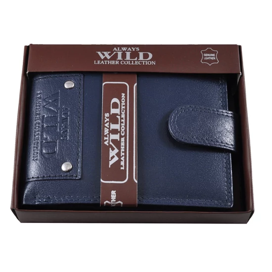 Always Wild férfi bőr pénztárca FK341 Blue