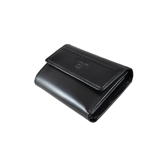 Emporio Valentini bőr női pénztárca fekete színben 563121 Black