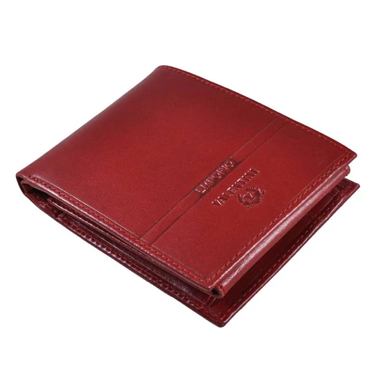 Emporio Valentini férfi bőr pénztárca piros színben 563261 Red