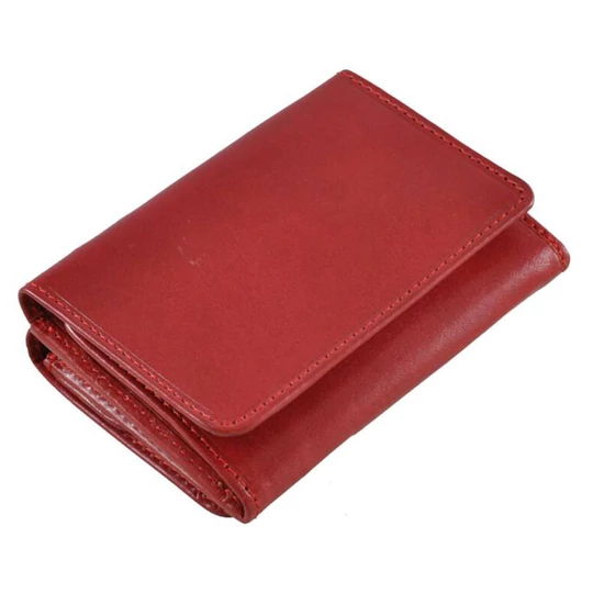 Emporio Valentini Kisméretű valódi bőr női pénztárca piros színben 563570 Red