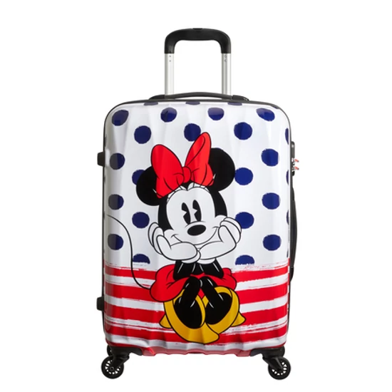 American Tourister Disney Legends Minnie BlueDots Spinner bőrönd 65 cm-es