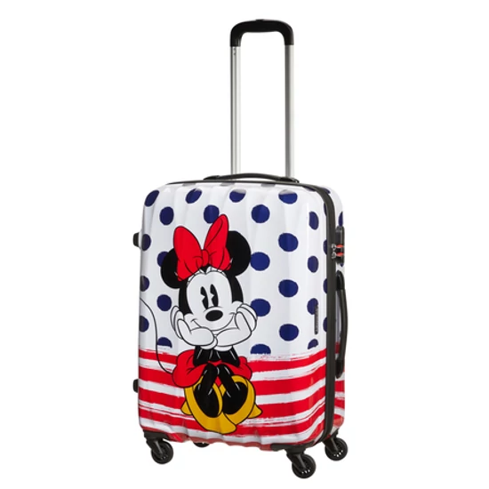 American Tourister Disney Legends Minnie BlueDots Spinner bőrönd 65 cm-es