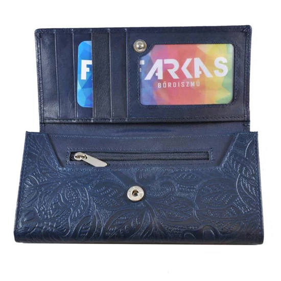 Divatos bőr női pénztárca 8672.4.2 Blue