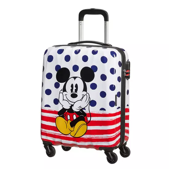 American Tourister Disney Legends Mickey Blue Dots Spinner bőrönd 55 cm-es 