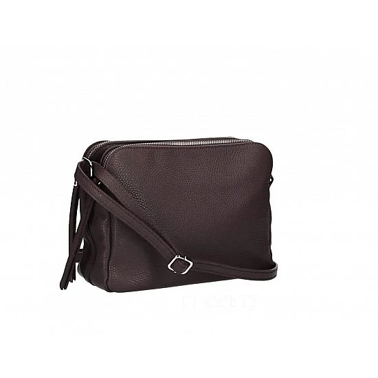 Valódi bőr női oldaltáska sötétbarna színben TR152 DarkBrown