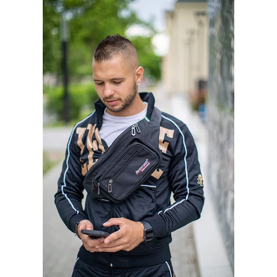 AdventureR nagyméretű 5 zsebes övtáska kék színben AT5281