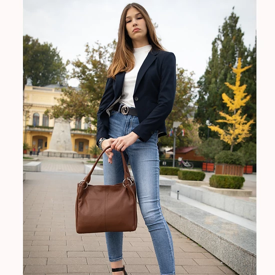 Valódi bőr női táska S6814 Pink