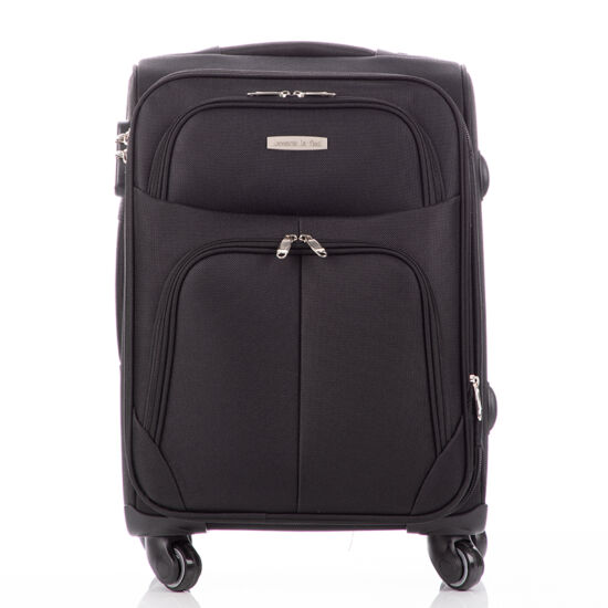 LEONARDO DA VINCI Bőrönd kabin méret fekete