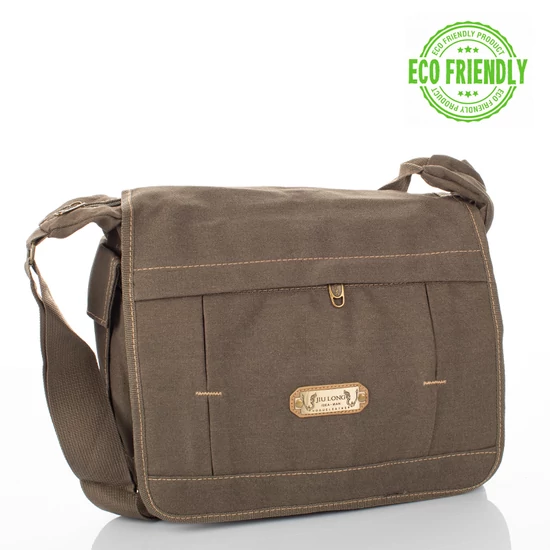 Vászon oldaltáska khaki színben 6245-khaki