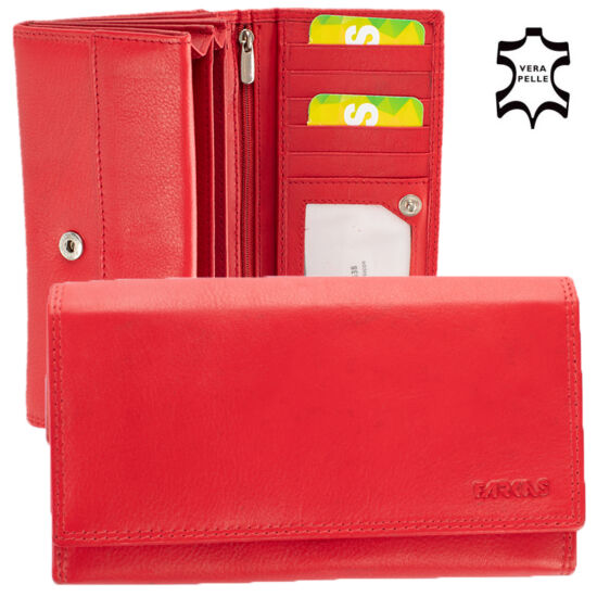 Bőr női pénztárca piros színben 4381 Red