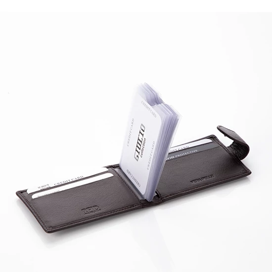 GIULIO COLLECTION valódi bőr kártyatartó RFID rendszerrel