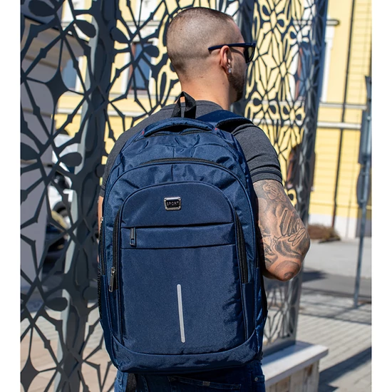  Laptoptartós Hátizsák kék színben 8003-blue