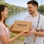 GIULIO Férfi Horgász Ajándékcsomag – Valódi Bőr Pénztárca & Öv Szett
