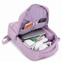 Bővíthető könnyű lila hátizsák USB csatlakozóval WizzAir és új Ryanair méretben 40x30x20 cm