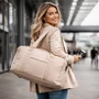 Bézs vízálló kézipoggyász táska (40×30×20 cm) – Wizz Air & Ryanair kompatibilis