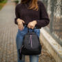 Kép 9/9 - Silvia Rosa női hátizsák fekete színben