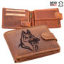 Kép 1/12 - Giulio  pénztárca bőr díszdobozban németjuhász kutya mintával RFID rendszerrel