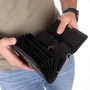Kép 7/8 - Brifkó pénztárca pincér pénztárca fekete színben láncos