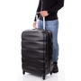 Kép 9/9 - Travelway Bőrönd nagy méret fekete színben