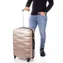 Kép 9/9 - Travelway Bőrönd közép méret pezsgő színben