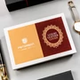 Elegáns Valódi bőr női pénztárca RFID védelemmel díszdobozban