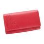 Kép 3/15 - Valódi bőr brifkó pénztárca piros színben díszdobozban virág mintával RFID védelemmel