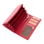 Kép 7/15 - Valódi bőr brifkó pénztárca piros színben díszdobozban virág mintával RFID védelemmel