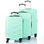 Kép 1/10 - Travelway 3 db-os bőrönd szett mentazöld színben