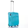 Kép 1/16 - Travelway Prémium Bőrönd Kabin méret Világoskék színben WIZZAIR méret