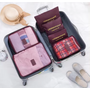 Kép 10/10 - Bőröndrendező táskák utazáshoz 6 db-os szet bordó színben