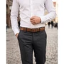 2 az 1-ben elegáns valódi bőr férfi öv 95 cm-től 135 cm-ig