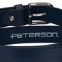 Peterson sötétkék női öv klasszikus ezüst csattal 95 cm-től 115 cm-ig