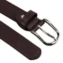 Peterson sötétbarna női öv klasszikus ezüst csattal 95 cm-től 115 cm-ig