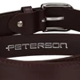 Peterson sötétbarna női öv klasszikus ezüst csattal 95 cm-től 115 cm-ig
