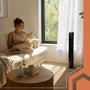 Csendes hűsítő Oszlopventilátor fekete színben 83 cm digitális kijelzővel és távírányítóval  45W 
