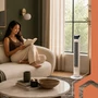 Csendes hűsítő Oszlopventilátor fehér színben 83 cm digitális kijelzővel és távírányítóval  45W 