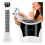 Csendes hűsítő Oszlopventilátor fehér színben 83 cm digitális kijelzővel és távírányítóval  45W 