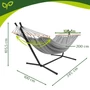 Kétszemélyes kerti függőágy XXL vázzal 200x150cm