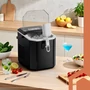 Ruhhy 1,2 literes fekete jégkészítő, 12 kg/24 óra, gyors jéggyártás