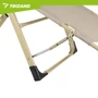 Összecsukható nagyméretű napozóágy vastag párnával + fejtámlával 60 x 177 x 30cm 