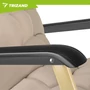 Összecsukható nagyméretű napozóágy vastag párnával + fejtámlával 60 x 177 x 30cm 